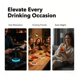 2026 New Smart Coaster 2.0, Portable APP-Features, Easy to Clean & Carry, Compact Storage Design, Suitable for Bars/Clubs/Home Use(Mix*2)