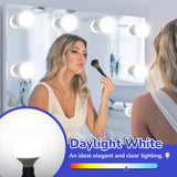 MAXvolador G25 LED Globe Light Bulb 60W Equivalent, Daylight White 5000K E26 Vanity Light Bulbs for Bathroom Makeup Mirror, Round Bulb Non-Dimmable 8-Pack