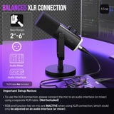 FIFINE AmpliGame AM8 USB/XLR Dynamic Microphone for Gaming Streaming
