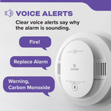 Kidde Hardwired Smoke & Carbon Monoxide Detector, 10-Year Battery Backup, Voice Alerts, Interconnectable LED Warning Light Indicators