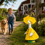 Porch Goose Outfits 23 Inch, Goose Clothes with Waterproof Raincoat & Umbrella | Easy-On Costume for Garden Statue Decor ViresSpire