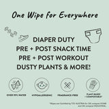 The Honest Company Clean Conscious Multi-Use Wipes | Hypoallergenic + Unscented for Sensitive Skin | Over 99% Water, Compostable, Plant Based, Baby Wipes | Rose Blossom, 288 Count