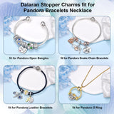 DALARAN 4PCS Stopper Charms Fit Pandora Bracelet Rubber Spacer Beads
