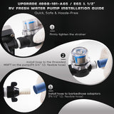 12V RV Water Pump 4008-101-A65/E65 | 3.0 GPM - 55 PSI | Camper RV Water Pump | Self-Priming & Quiet Diaphragm Pump | Thermal Protection & Dry Run Safe | for Halloween Christmas