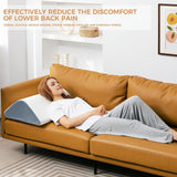Knee Wedge Pillow 8'' for Post-Surgery Recovery - Leg Elevation Support for Sleep Position, Alleviating Lower Back & Hip Pain Enhancing Circulation in Ankles Legs Triangle Pillow with Removable Cover