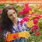 SLARMOR Long Gardening-Gloves Women/Men-Thorn proof Rose Pruning Heavy Duty Gauntlet, Best Garden Gifts for Gardener-S