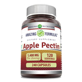 Amazing Formulas Apple Pectin Supplement | 1400 Mg | 240 Capsules | Non-GMO | Gluten Free | Made in USA