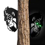 Dekorbay 17.5 * 11.4 In Sasquatch Peek Metal Sign Animal Bigfoot Plaques Cutout Decor Tree Fence Yard Garden Patio House Outdoor Wall Art