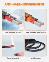 CONEPY 14 Gauge Wire, 14 AWG 2 Conductor Electrical Wire, Flexible/Oxygen-Free Tinned Copper/Stranded PVC 14/2 Cord for Automotive, Marine, LED Strips, Solar, RV, Lighting (30FT)