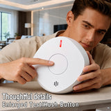 Smoke Detector Carbon Monoxide Detector Combo 10 Year Battery， 2 in 1 Smoke Detector, LED Warning Light Indicators, White, 1 Pack