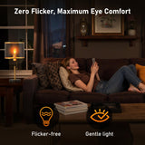 Hompavo Halloween Decorations - LED Flame Light Bulbs (2 Pack), 3W Flickering Fire Bulb, E26 Glass Shell for Halloween Christmas Party Patio Porch Home Indoor & Outdoor Decorations - 4