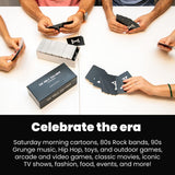 FAFO GAMES The Gen-X Challenge - 80s and 90s Trivia Card Game with 600 Trivia Cards - Pop Culture Trivia Game with Movies, Music, TV Shows - Ideal for Game Night, Christmas, Birthday, or Gift