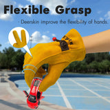 FEISHDEK Kids Large Yellow 2 Pairs Protective Gloves