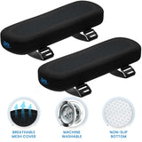 Everlasting Comfort Office Chair & Wheelchair Arm Pads - Cooling Memory Foam Arm Rest Cover for Desk, Gaming Chair, Wheelchair Armrest Pads