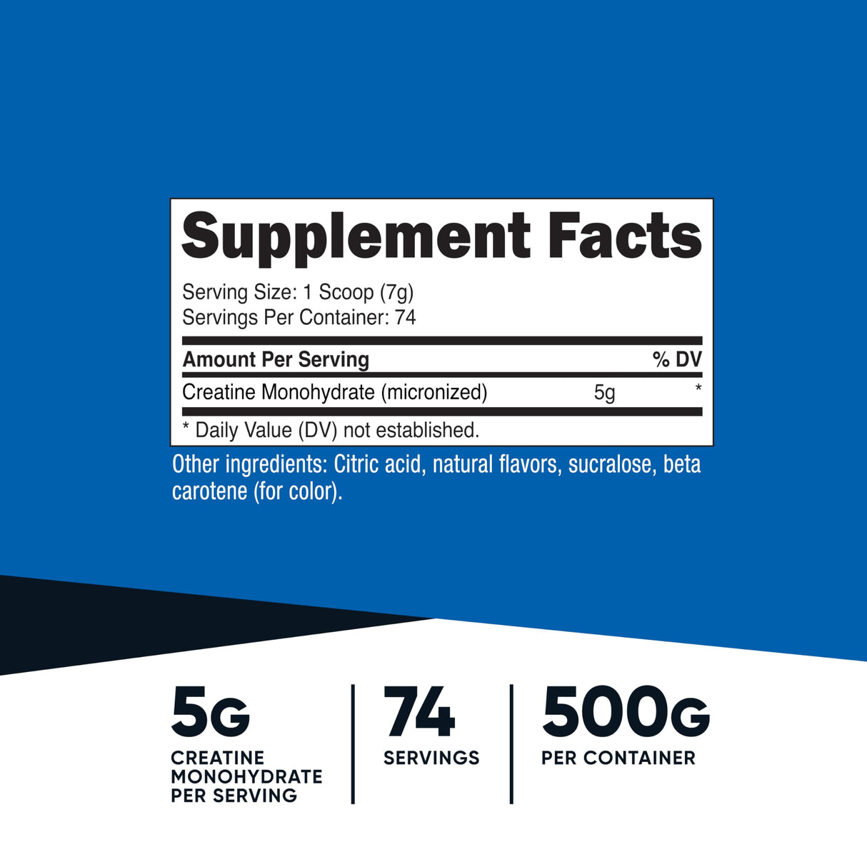 Nutricost Creatine Monohydrate Powder (Mandarin Orange, 500 Gram) - Micronized Creatine Supplement - Vegan, Non-GMO, Gluten Free