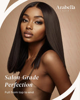 Arabella Hair 5x6 Glueless Wigs Human Hair Pre Plucked Pre Cut 230% Density Glueless Wigs 100% Human Hair 12a Pre Plucked Bleached Knots Straight Wig Human hair (18inch, 5X6 Straight Wig)