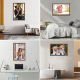 Natural 12x18 Frame Rustic Brown, 18 x12 Picture Frame, 12 by 18in Canvas Poster Frame, Large Gallery Concert Portrait Landscape Photo Wall Frame, Anniversary/Wedding/Birthday/Thank you/Christmas Gift