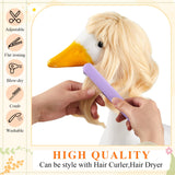 Dansydaisy 3 Pcs Porch Goose Wigs,Porch Goose Outfit Suitable for 17 Inch and 23 Inch Statue,Cute Outdoor Statue Accessories,Patio Yard Goosey Wig for Lawn Goosey Garden
