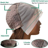 Brown Bob Wig Human Hair 13x4 Frontal Lace Wig 14 Inch Body Wave HD Lace Front Wigs Human Hair Pre Plucked Glueless Bob Wigs for Women (#4 Brown, 14 Inch)