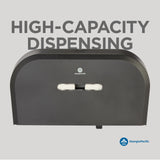 Georgia-Pacific Two-Roll Jumbo Jr. Toilet Paper Dispenser by GP PRO, Black, 59210, 22.1"W x 4.8"D x 12.1" H