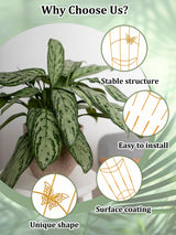 2 Pcs Tall Trellis for Potted Plants, 30'' Expandable Butterfly Shape Garden Trellis for Climbing Plants Indoor, Plant Pothos Climber Support for Monstera, Ivy, Hoya, Vine (Yellow)