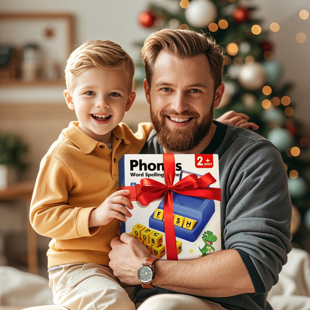 Montessori Matching Letter Game for Kids Ages 3-8 | Educational Learning Spelling Toys with Storage Function | Christmas Birthday Gifts for 3 4 5 6 Year Old Boys & Girls | Larger Blue (50% Bigger)