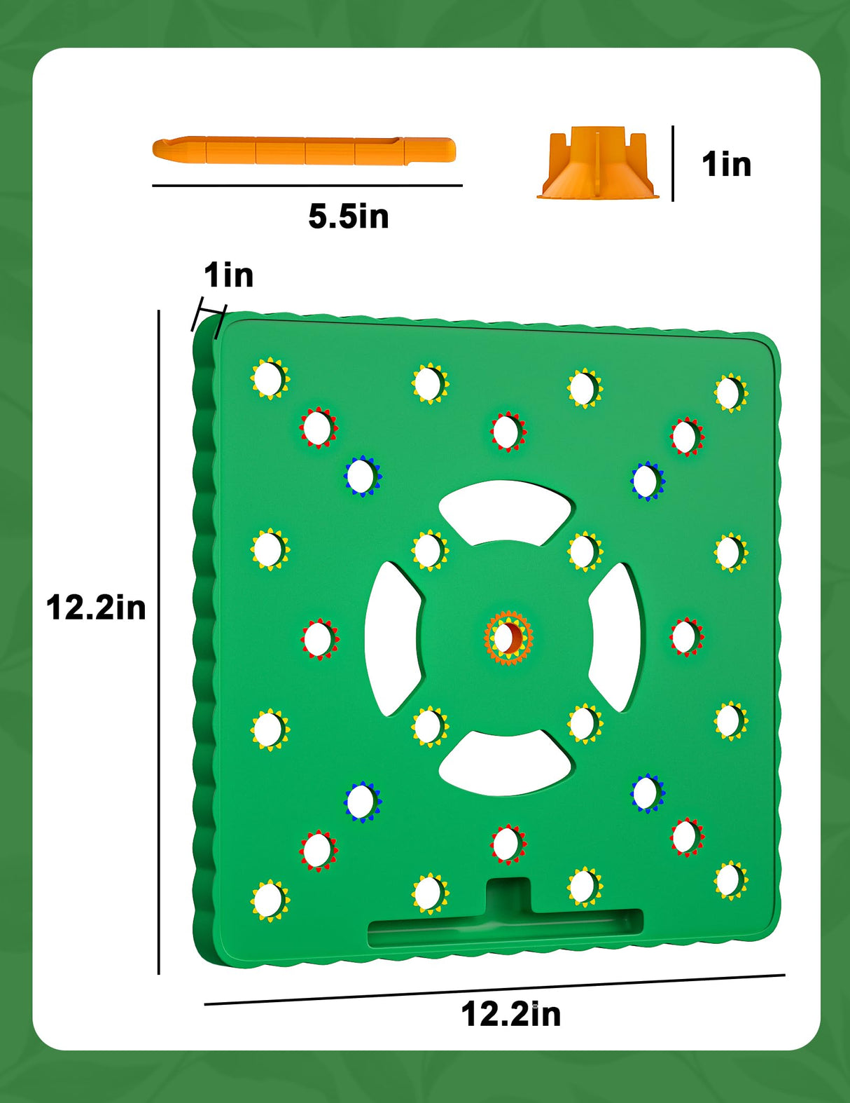 Seed Spacer Tool for Square Foot Gardening Grid and Raised Bed Planting Kit