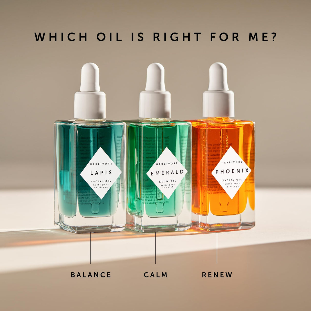 HERBIVORE Phoenix Rosehip Anti-Aging Face Oil – Hydrating with CoQ10, Antioxidants, and Vitamin E for Dry Skin, Plant-based, Vegan, Cruelty-free, 50mL / 1.7 oz