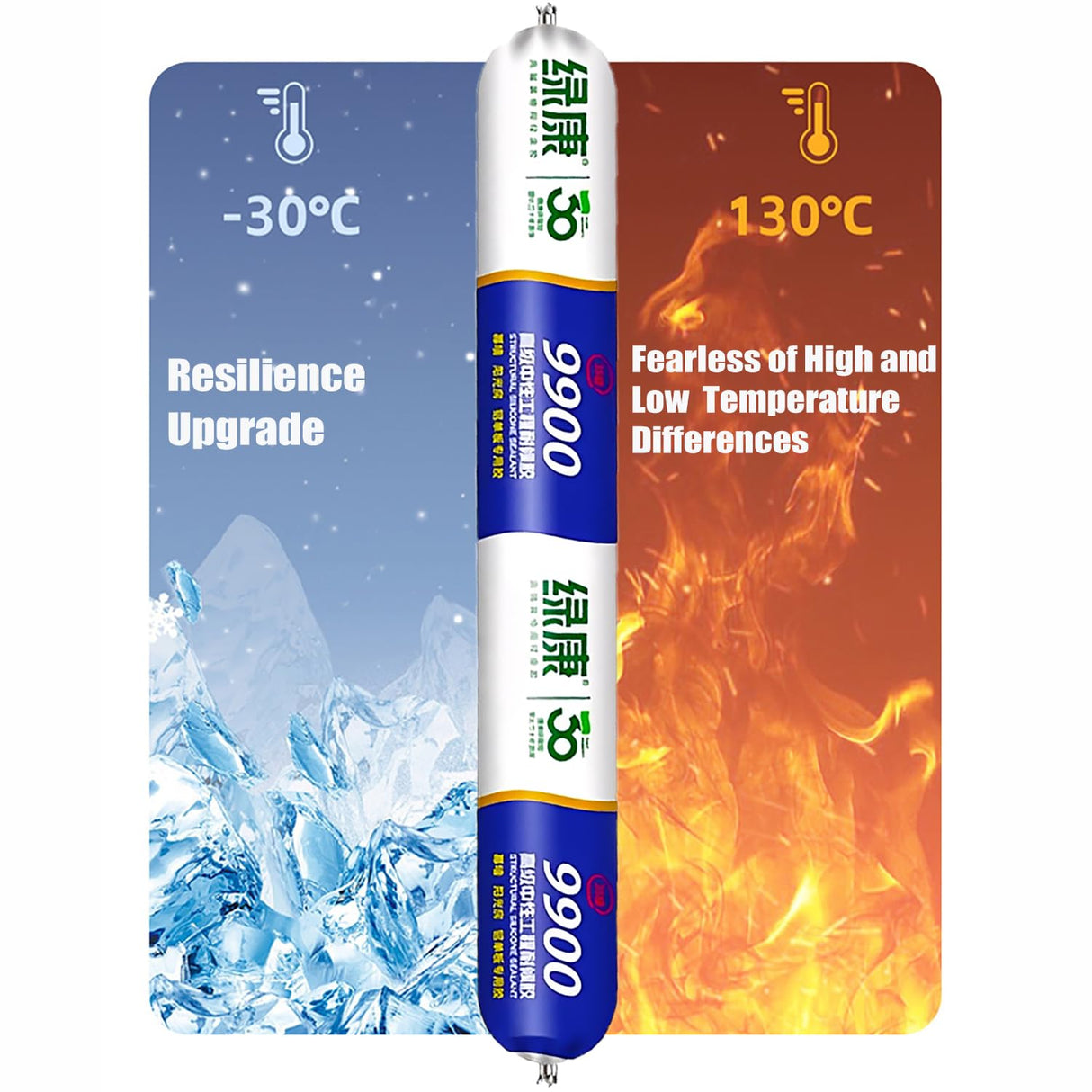 9900 Sealant Waterproof, Silicon Waterproof Sealant, Permanent Solution for Roof & Wall Cracks, Outdoor Water Proof Exterior Sealants Heat Resistant, Tear and Stretch Resistance (Black,1Pc)