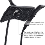 BRIGHT SHOWERS High Pressure Shower Head with Handheld, Oil Rubbed Bronze Dual Showerhead Combo with Rainfall Spray, Detachable Hand Held Shower, 60" Stainless Steel Hose