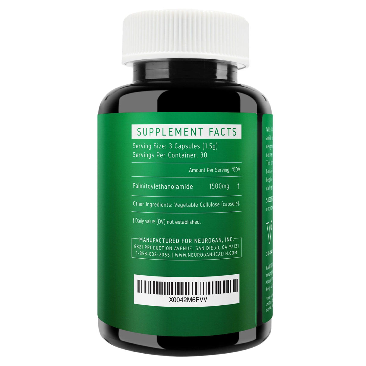 Ultra Micronized Palmitoylethanolamide (Pea) Supplement - 1500 MG Per Serving - Highly Purified & Bioavailable - 90 Capsules - Natural Support for Men and Women