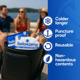 Below Zero Prefilled Reusable Ice Packs for Coolers | Long Lasting Freezer Ice Blocks for Camping, Lunch Bags & More | 48 Hour Cooler Ice Pack Technology | Large 14”x10” (2-Pack)