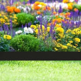 33FT Landscape Edging, 4 Inch Garden Edging Border with 50 Spikes, Flexible Lawn Edging for Trees, Landscape, Garden, Flower Beds, Lawn, Yard, Pathway, Paver Edge-Black