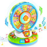 Toys for 1 2 3 Years Old Boys Girls, Musical Spin & Sing Alphabet Zoo with Lights & Sounds, Learning Educational Toys for Toddler 1-3, Christmas Birthday Gifts for Baby Kids Age 6-9-12-18 Months