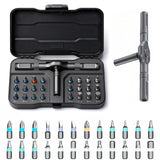 2026 New Tools 24 in 1 Magnetic Ratchet Screwdriver Set, Multi Bit DIY Magnetic Screwdriver Set with Detachable Ratchet Handle, Portable Precision Repair Tool Kit for Furniture, Electronics, Bicycle