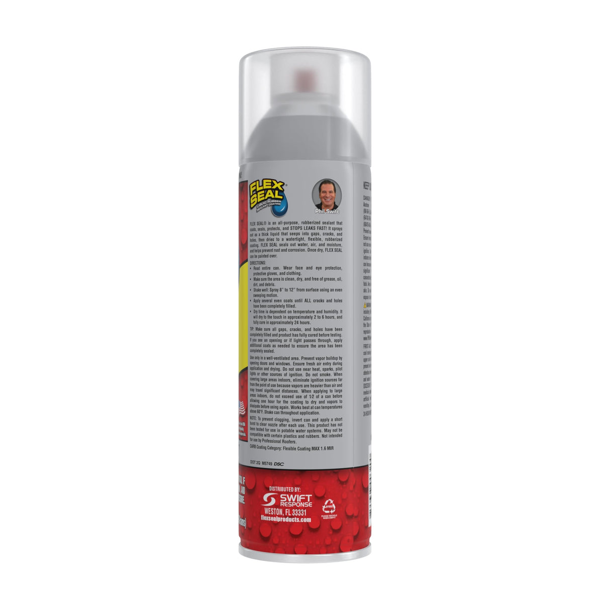 Flex Seal, 14 oz, Clear, Stop Leaks Instantly, Transparent Waterproof Rubber Spray On Sealant Coating, Perfect for Gutters, Wood, RV, Campers, Roof Repair, Skylights, Windows, and More