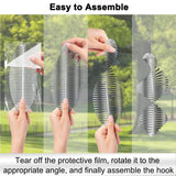Bird Deterrents for Outside Patio, Bird Scare Devices Set Highly Reflective 3D Wind Spinners Outdoor Garden Decor, Bird Reflectors to Keep Birds Away Window Roof Yard Orchards Deck 9 Discs 3 Pcs