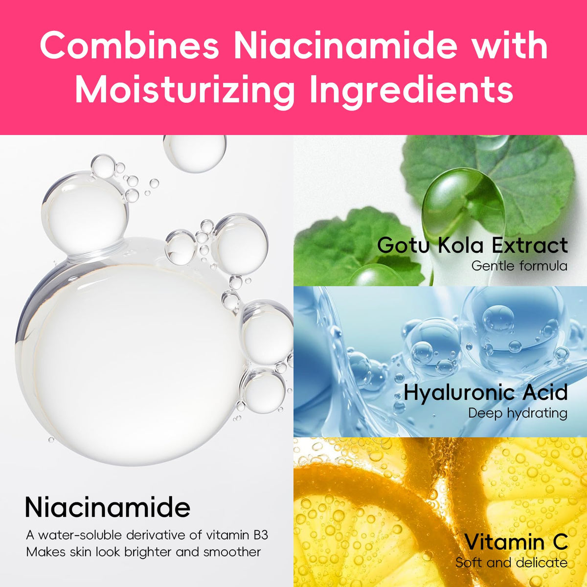 QUIYUM Watermelon & Niacinamide Skincare Set for Women Teens Girls, 5PCS