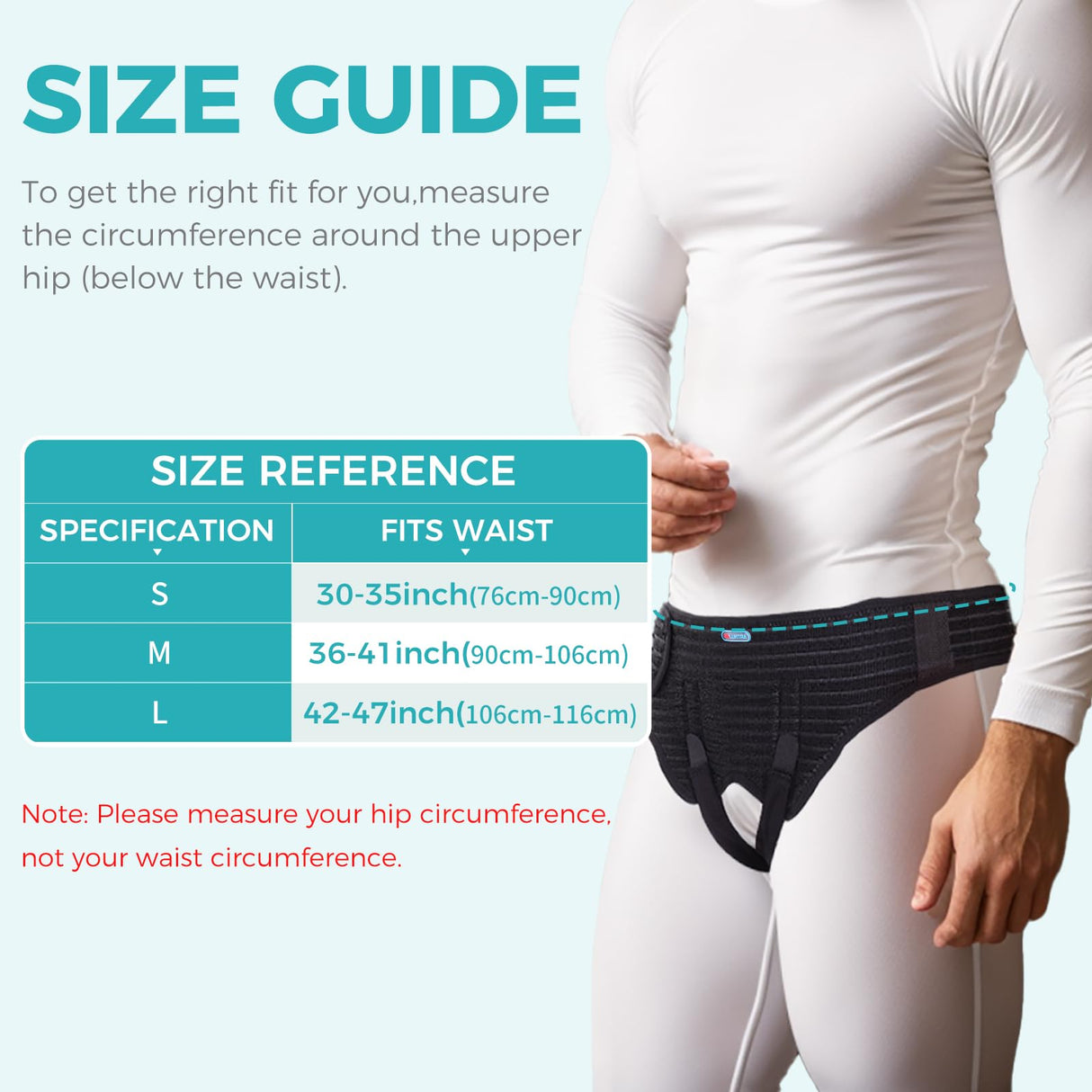 ENLUNTRA Hernia Belts for Men， Adjustable Inguinal Hernia Support Belt for Men & Women with 4 Compression Pads，Hernia Support Truss for Single/Double Inguinal or Sports Hernia（black-S）
