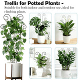 32.6in Trellis for Climbing Plants Outdoor/Indoor, 2 Pack Expandable Rustproof Metal Garden Plant Trellis for Potted Plants, Tall Heavy-Duty Houseplant Support for Monstera, Pothos, Ivy, Hoya