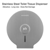 VANNSOO Commercial Jumbo Toilet Paper Dispenser, Wall Mount Stainless Steel 9 Inch Roll Toilet Paper Holder Bath Tissue Dispenser Lock Key (Brushed)