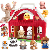 SpringFlower Toddler Toys for 1 2 3 Years Old Boys and Girls, Big Barn Toy with Farm Animal,Educational Montessori Toys, Farm Pretend Playset Toy, Christmas Birthday Gift for Toddler Baby Boys Girls