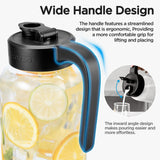 Spreccio Mason Jar Pitcher, 64 oz (2 quart), Glass Pitcher with Lid