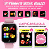Kids Smart Watch Gift for Girls Age 5-12, 39 Games HD Touch Screen Watches with Video Camera Music Player Pedometer Flashlight 12/24 hr Educational Toys Birthday Gifts for Girls Ages 7 8 9 10