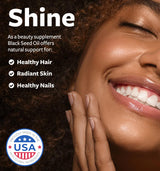 Black Seed Oil - 180 Softgel Capsules (Non-GMO & Vegan) Premium Cold-Pressed Nigella Sativa Producing Pure Black Cumin Seed Oil with Vitamin E - 500mg Each, 1000mg Per 2 Capsule Serving