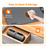 Firelex Food Warming Mat for Buffet, Silicone Food Warm Mat with Timer & 7-Temp Settings, 8s Fast Heat, The Perfect Gift Keep Meals Warm for Parties, Family Dinners, Gray