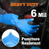 TitanFlex Nitrile Exam Gloves, Blue, 6-mil, Small, Case of 1000, Heavy Duty Nitrile Gloves Disposable Latex Free, Powder Free, Medical Gloves, Cooking Gloves, Mechanic Gloves, Cleaning Gloves