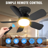 aupuslite 20" Socket Fan Light with Remote, 30W 2000 Lumens, 3 Colors 3000-6000K Small Ceiling Fans with Lights 6 Speed Wind Light Bulb Fan for Bedroom, Living Room, Kitchen, Laundry Room