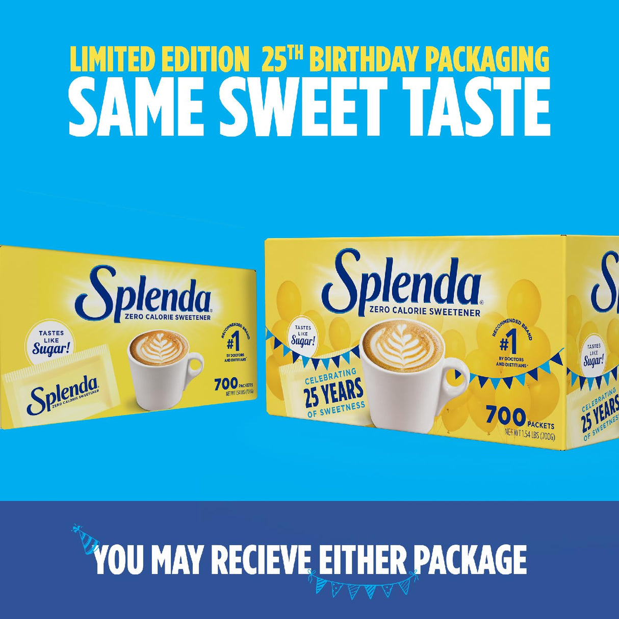 SPLENDA Zero Calorie Sweetener, 700 Count Packets