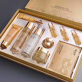 OKADY skincare set Anti Aging Skin 10-piece Daily Care Routine Kit With Vitamin C and Peptides Eye Mask Toner Serum Eye Cream Lotion Lady Cream Gifts sets for Valentine's Day